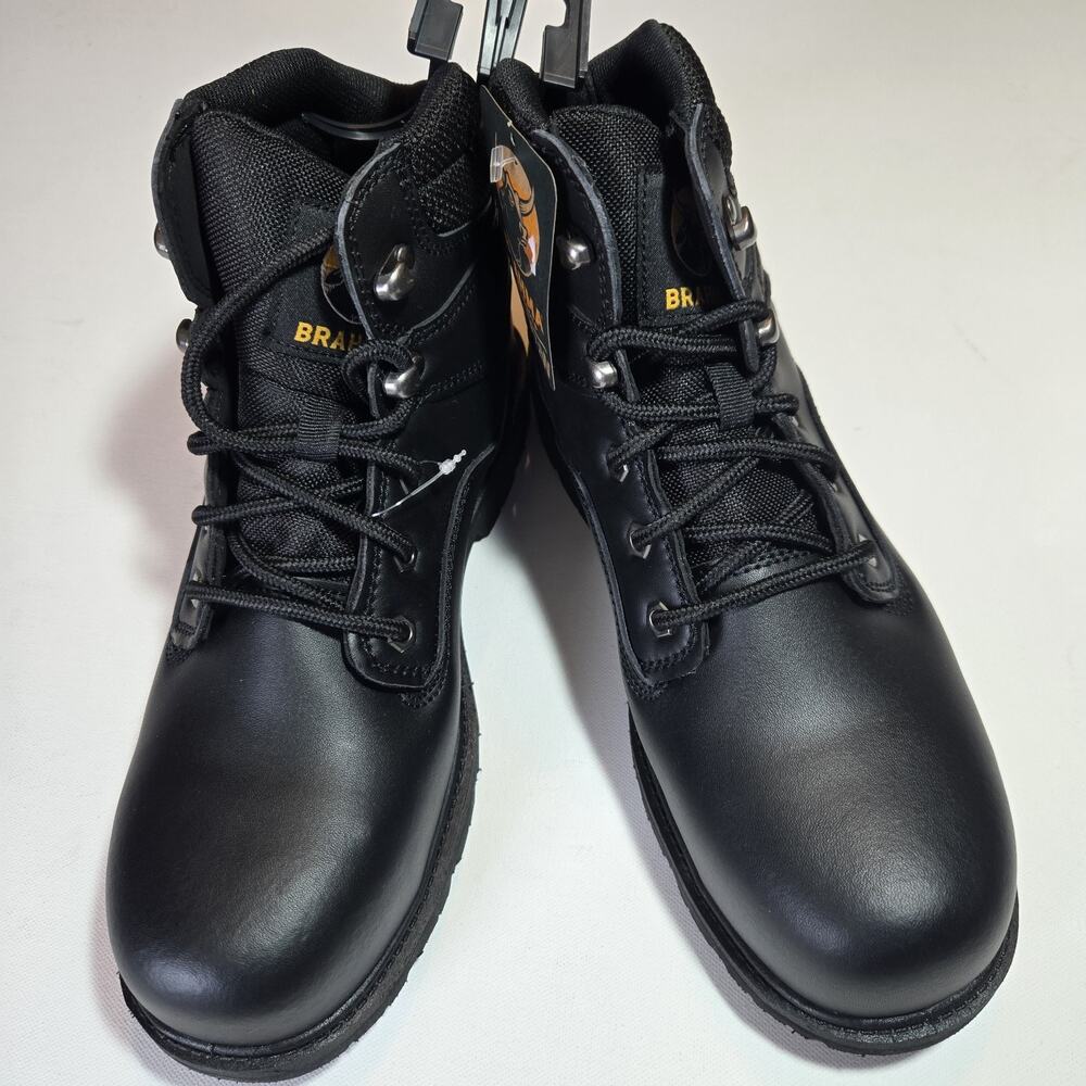 BRAHMA Steel Toe Gus Work Boots 9.5 W Safety Leather upper - New With Tags